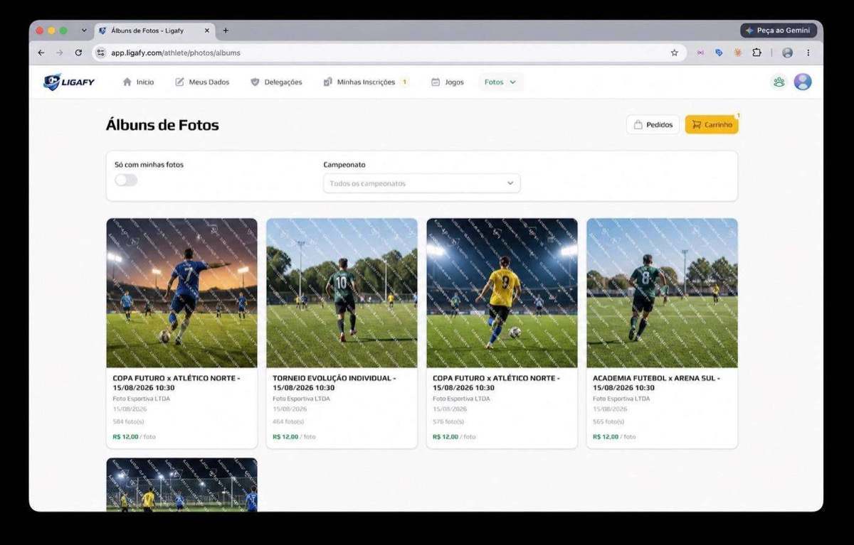 Álbuns de fotos no Ligafy